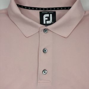 FJ Footjoy Men's XL Pink Casual‎ Outdoor Pullover Short Sleeve Golf Polo Shirt